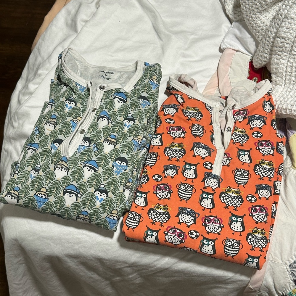 Roller Rabbit 2 Pajamas Sets - Penguin and Owl Print
